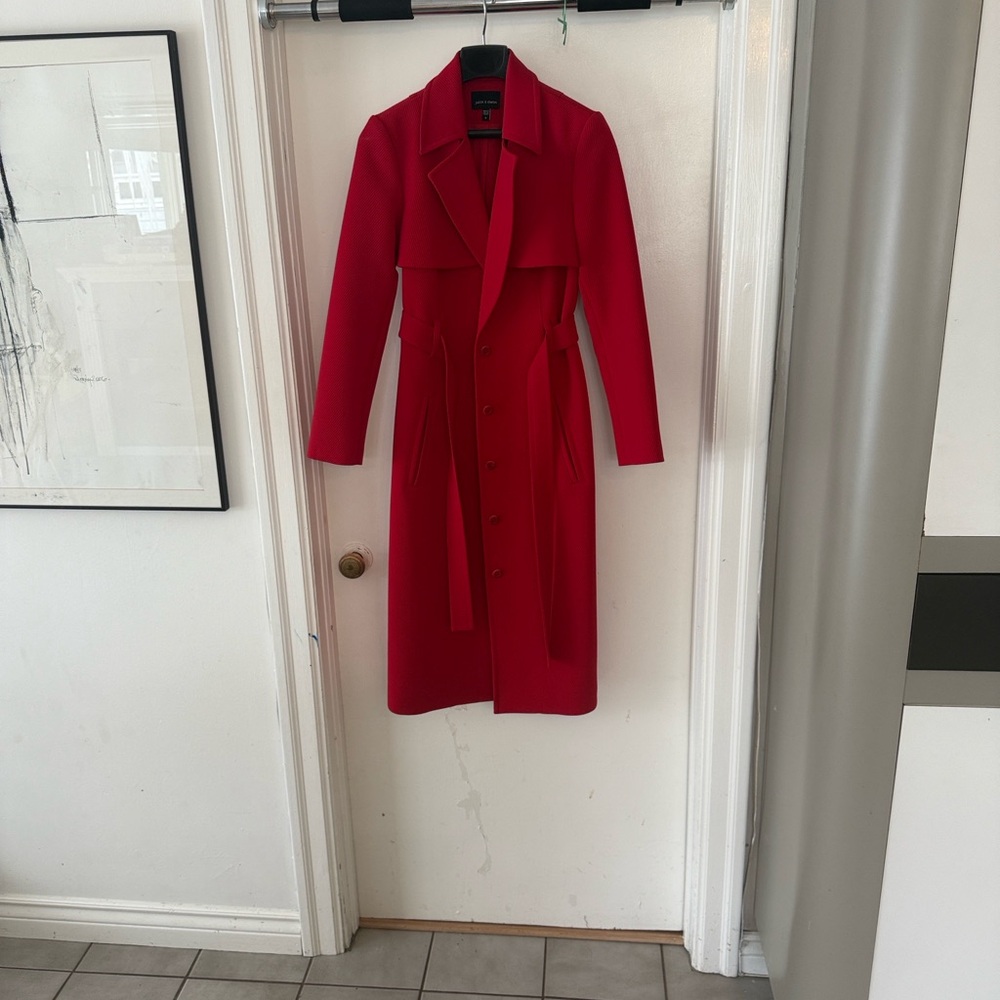 Judith & Charles Vibrant Red Coat